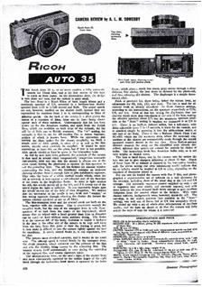 Ricoh 35 Auto manual. Camera Instructions.